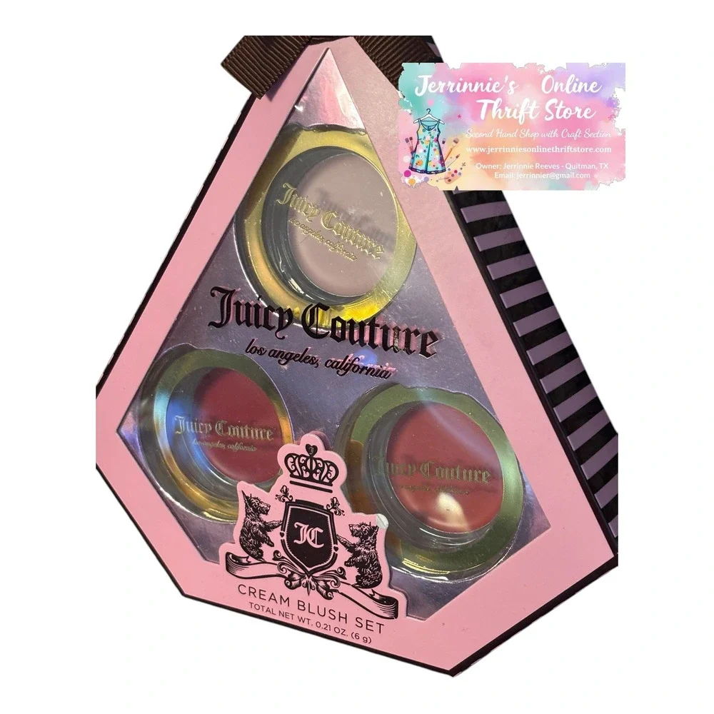 Juicy Couture‎ Cream Blush Set 3 Piece Spiced Sweet Wild Pink Gift Box New